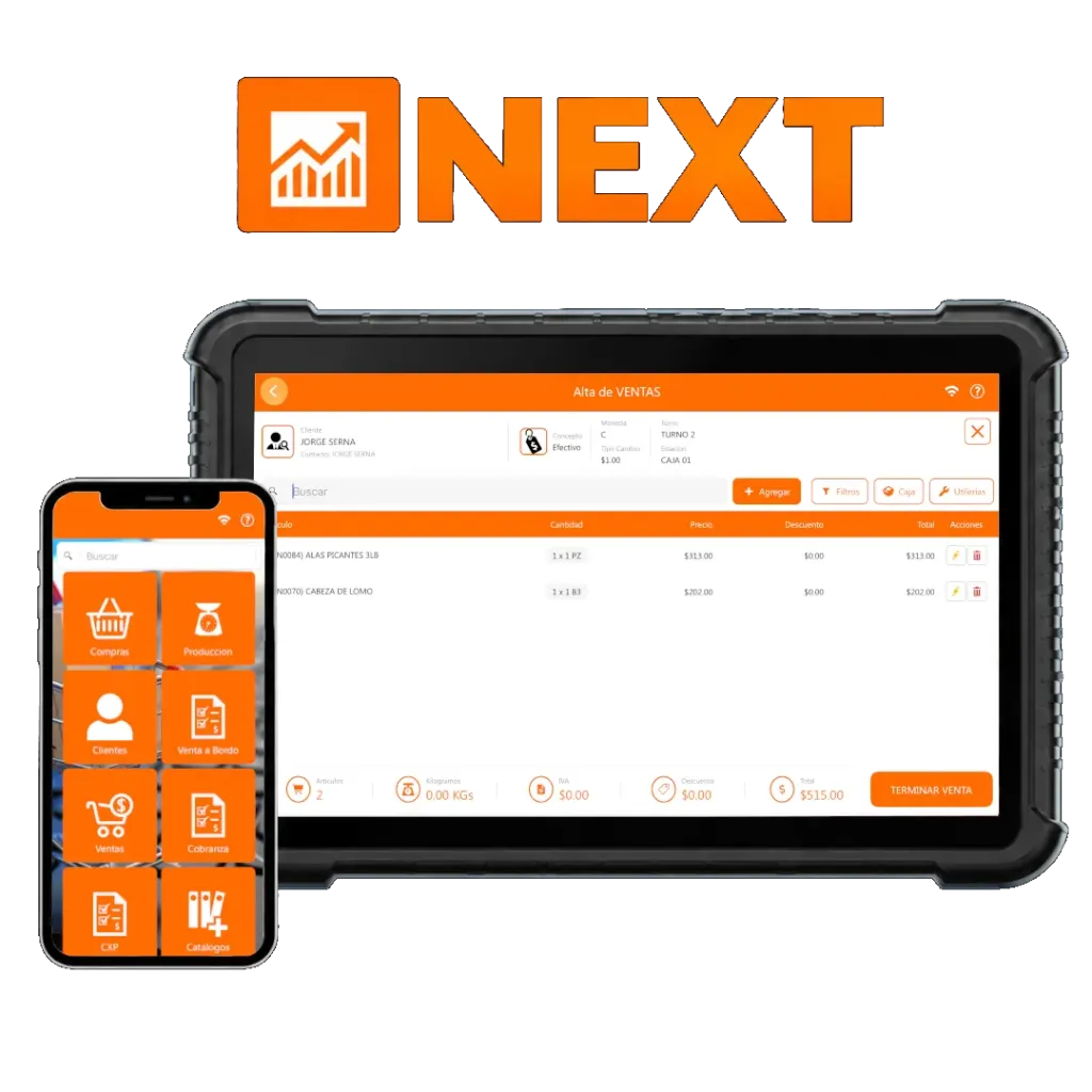 Renta/Póliza NEXT Plataforma electrónica para negocios cárnicos